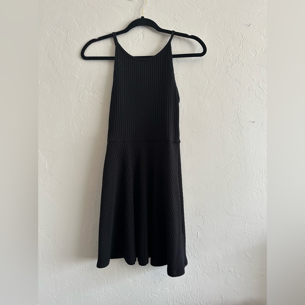 Top Shop Black knit skater dress